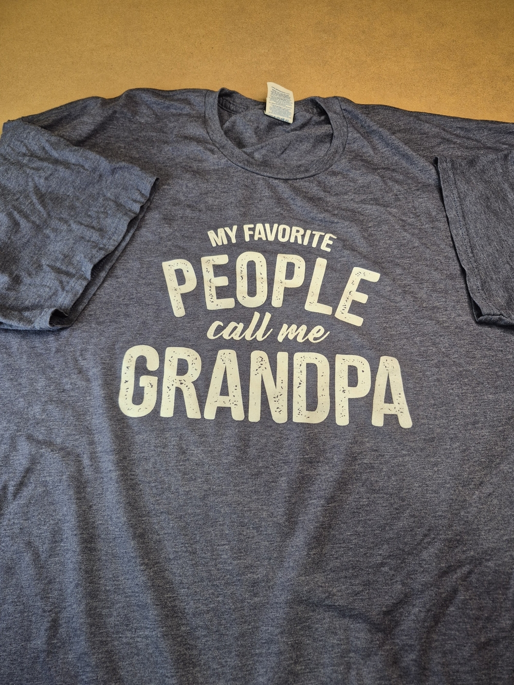 Delta Heather Navy 'My Favorite People Call Me Grandpa' Graphic Tee 3695/1